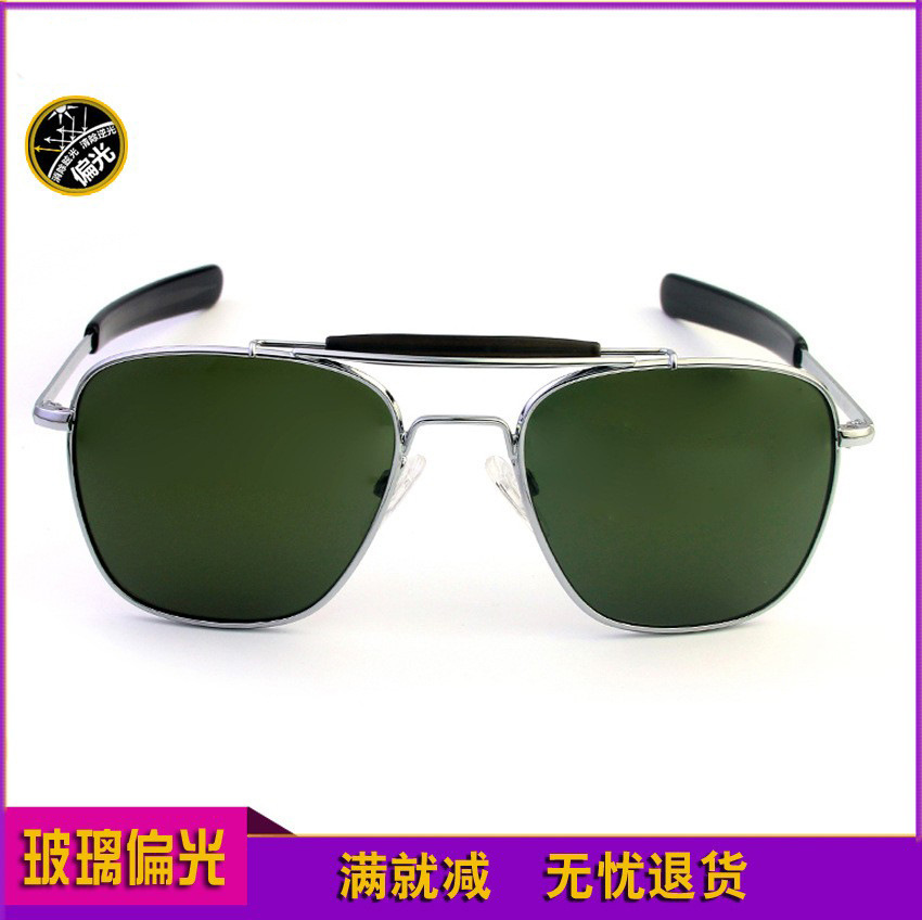 Pilot Second Generation Commemorative Edition Glass Polarized Sunglasses Plate Leg Coated Sunglasses