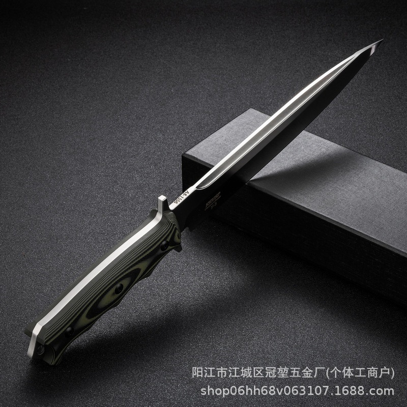 厂家现货加长版俄罗斯凤凰-Y8户外随身便携直刀不锈钢野外高硬度|undefined