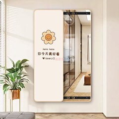 隐藏式全身镜子贴墙隐形推拉卧室穿衣镜玄关走廊试衣装饰镜画网红