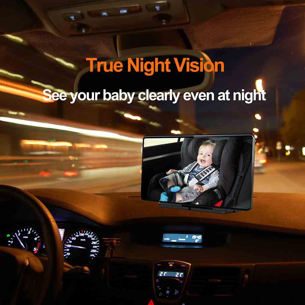 Cross-Border New Product In-Car Baby Monitor Hd 1080P Camera with Rear Pull 7inch Car Baby Monitor