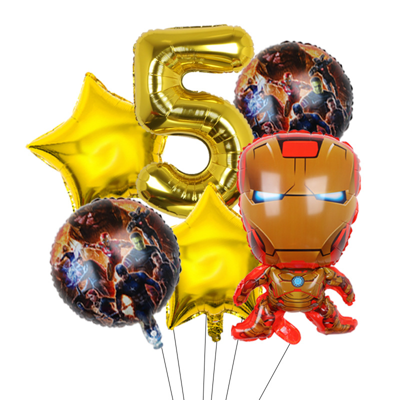 Cross-border Avengers Marvel héroe Spider-Man Hulk Capitán América redondo de aluminio de la película Globo Traje