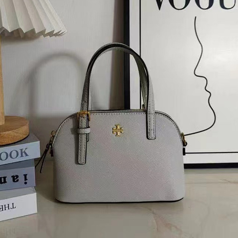 Tortyburch 新しいクラシックレトロシェルバッグファッショナブルで多用途な老眼フルプリントシングルショルダーポータブルクロスボディレディースバッグ|undefined