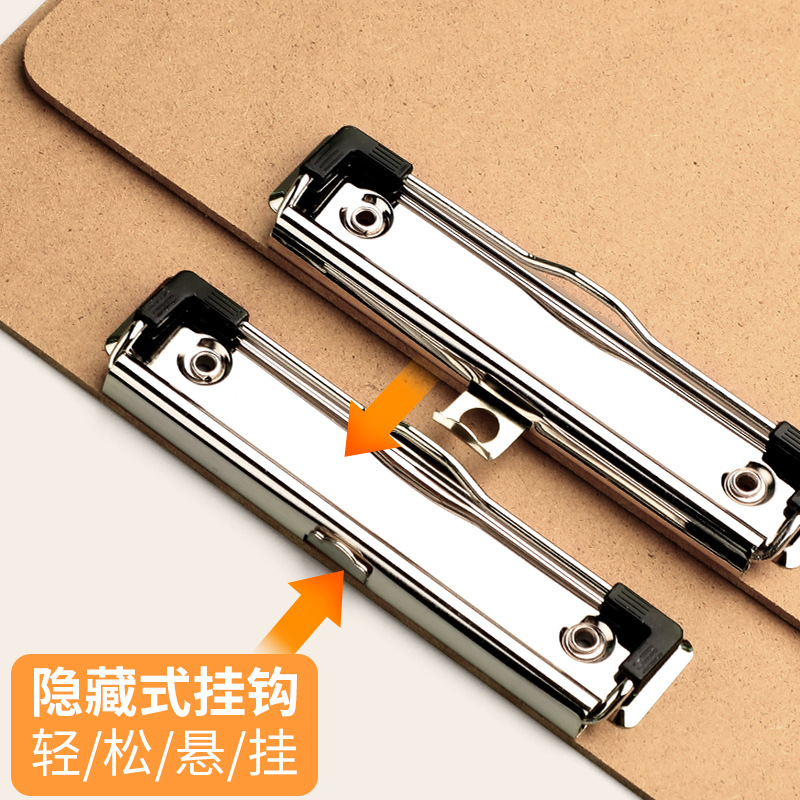 Carpeta de archivos A4, carpeta para documentos, carpeta para exámenes, clip de madera para tablero de escritura, clip plano, clip mariposa engrosado, clip para menús.