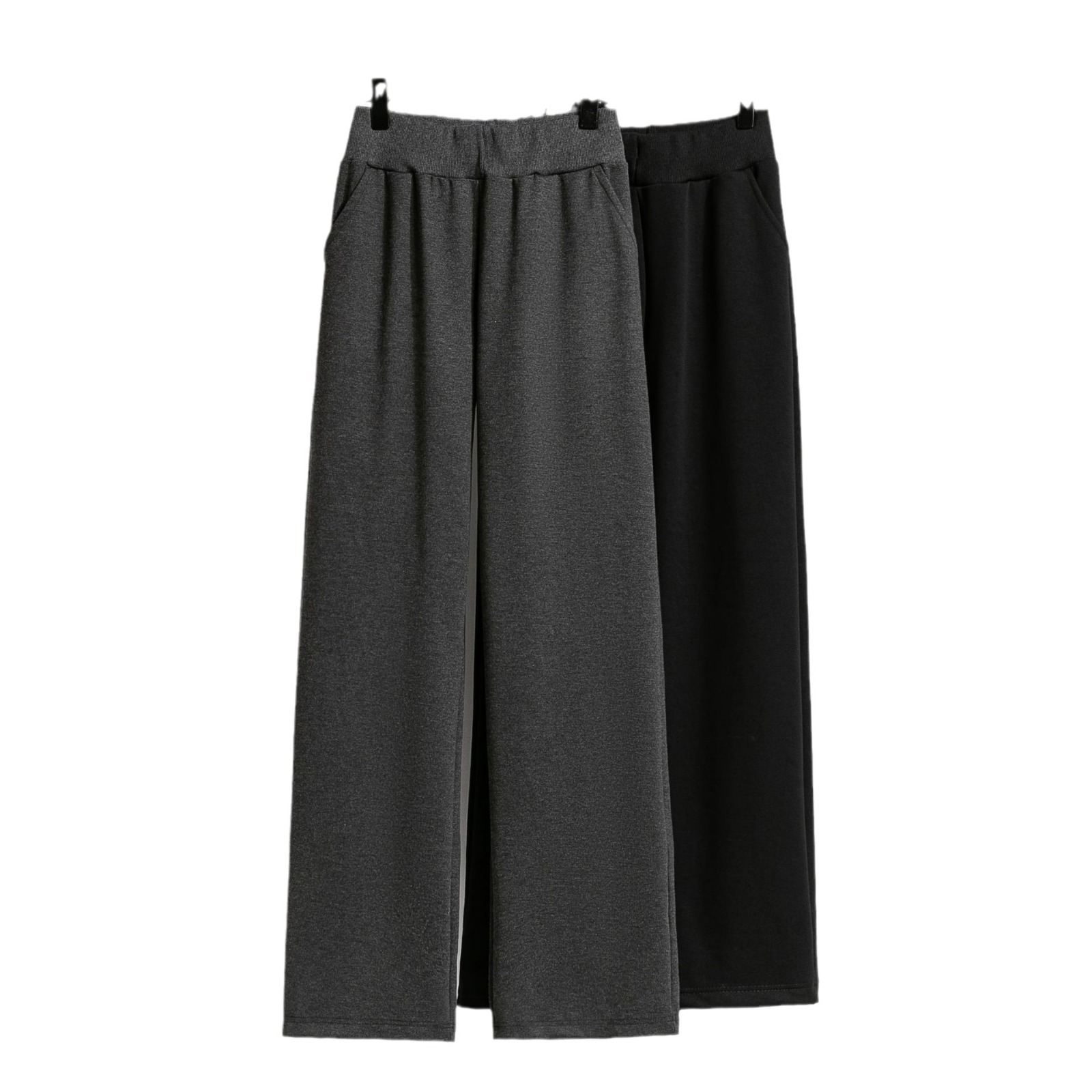 Glutinous rice, demi-season leggings, warm trousers, high waist, loose straight fit