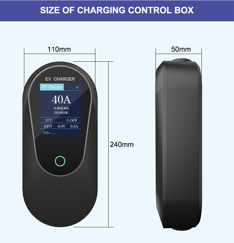 American Standard Charging Station Type1, Exclusively for Cross-Border Use, 9.6Kw High-Power Portable Charger for Home Use, Fast Charging