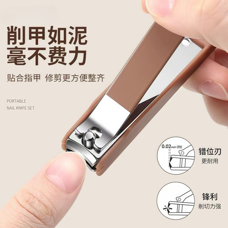 防飞溅指甲钳套装跨境便携手提款指甲刀套装修甲工具指甲剪套装|undefined