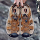 Cross-border large size sandals anti-kick foreign trade wholesale men's hollow breathable sandals outdoor Baotou beach shoes dad shoes