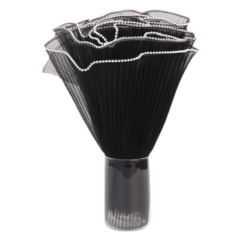 Popular malla de embalaje de flores de hilo de onda de perlas del Día de San Valentín chino con bolsa floral, accesorios de ramo de hilo plisado de flores