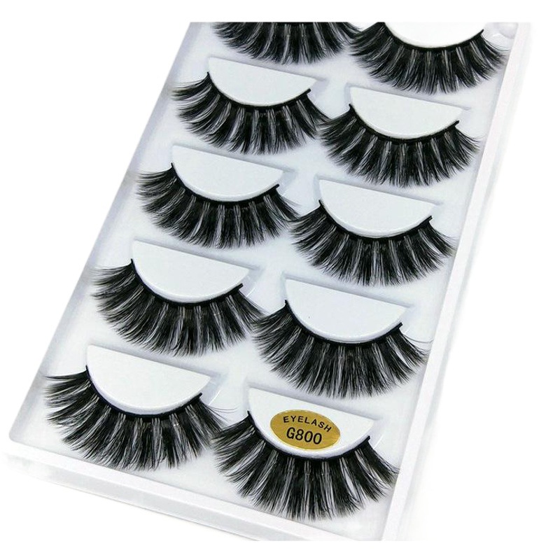 Pelo de visón 3D pestañas postizas 5 pares de ropa económica tridimensional multicapa estilo europeo y americano pestañas G800 suministro transfronterizo