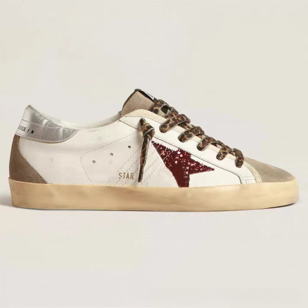 Clásico universal casual coreano GG hacer viejas estrellas pequeñas zapatos sucios zapatos de skate para hombres aumentan la altura interior de zapatos sucios de piel de vaca pequeños zapatos blancos