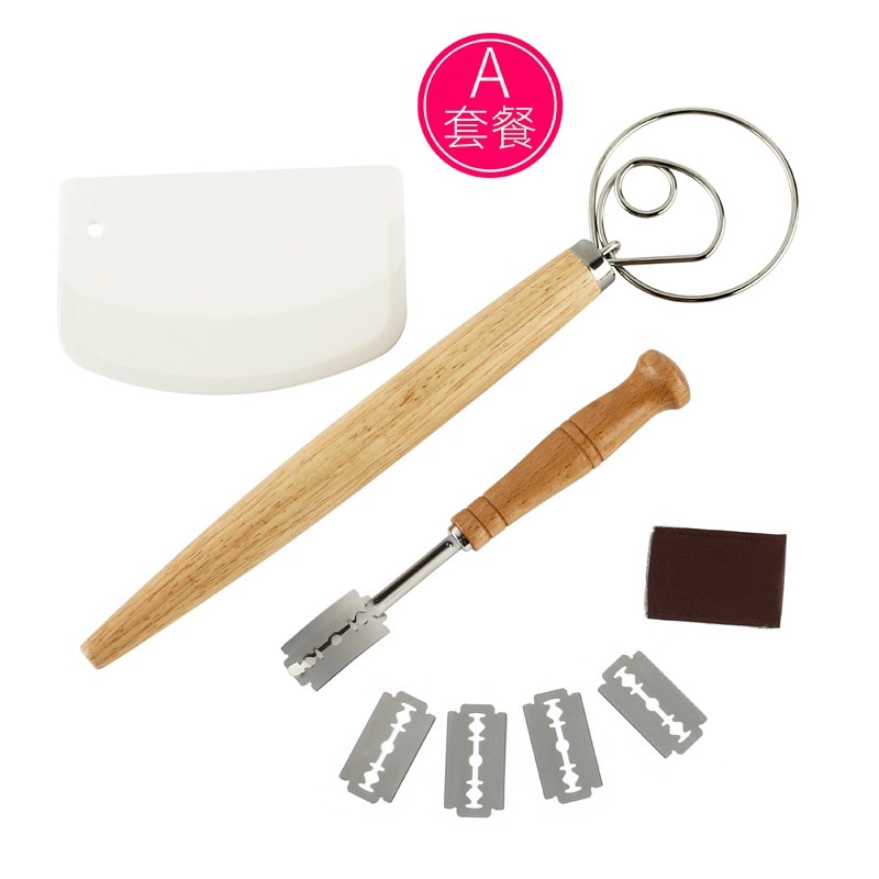 Bread Baking Tool Set, деревянные ручки с нержавеющей сталью и силикон, мульти-набор (8 вариантов)