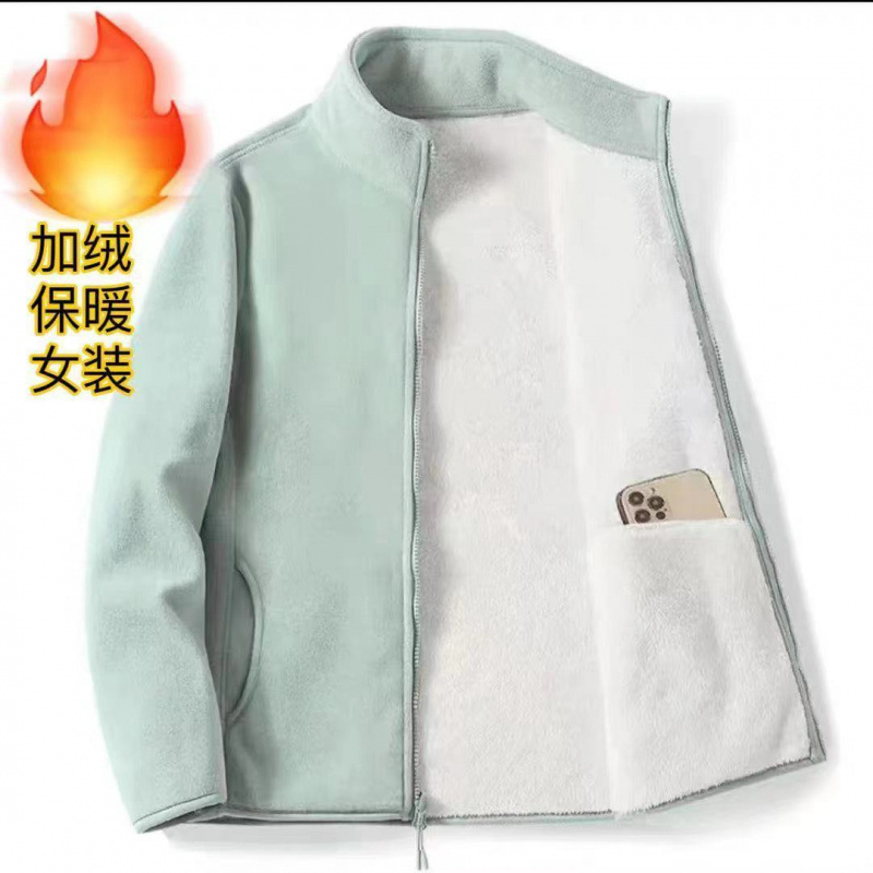 Jacquero de terciopelo de mujer invierno y otoño más terciopelo grueso de doble cara abrigo de terciopelo de terciopelo al por mayor