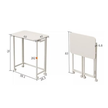 Escritorio de computadora pequeño escritorio doméstico dormitorio escritorio con ruedas escritorio plegable escritorio plegable