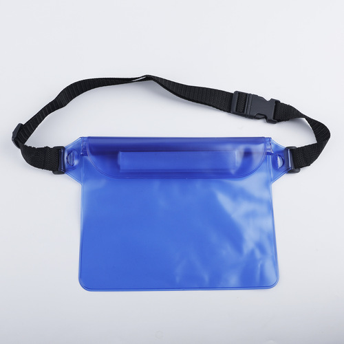 PVC semi-transparent frosted three-layer waterproof bag, thickened mobile phone waterproof bag, floating beach swimming waterproof waist bag