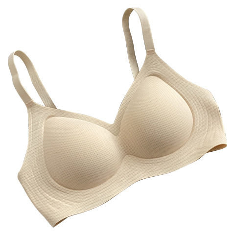 Ultra-delgada tira de jalea transpirable de elevación de látex sin costuras inalámbrico pecho grande pequeño push-up sujetador ropa interior para mujeres verano nuevo