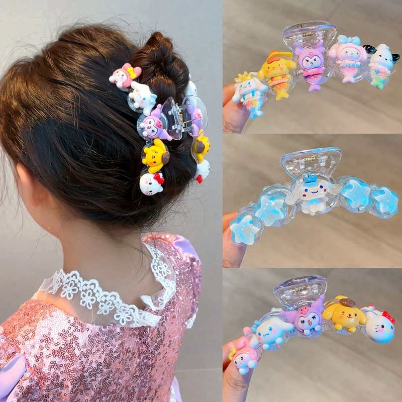 Детская заколка для волос Sanrio, заколка-краб, объемная заколка для волос, акула, новая коллекция