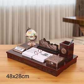 2026日历架定红木台历笔筒创意礼品商务办公桌面摆件批发零售