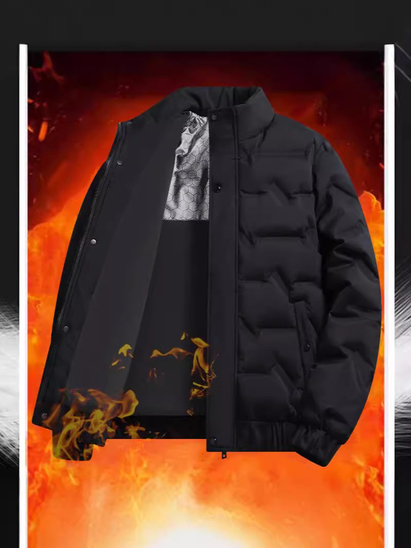 Short down Jacket Korean Style Youth Winter Large Size Coat Winter Men's White Duck down Trendy Fashion Casual Stand Collar