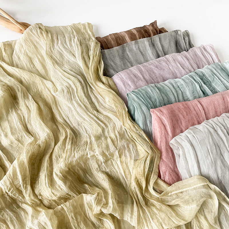Women's Silk Scarf Spring Summer Sunscreen Wrinkle Free Solid Color Jersey Headscarf For Malaysian And Southeast Asian Style_voghion.com