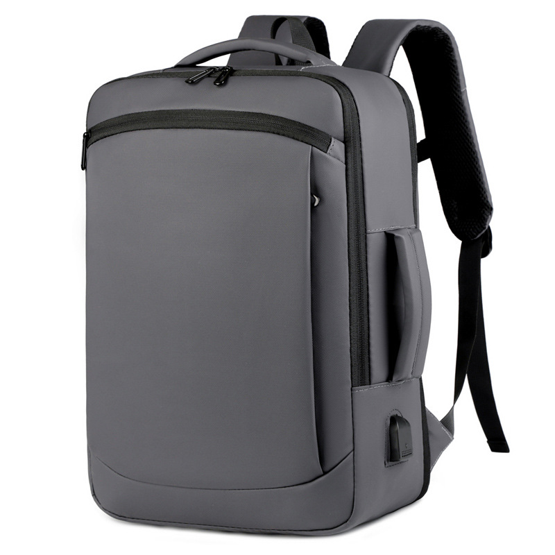 Men's backpack for business, leisure and commuting, multi-functional large-capacity computer backpack with USB leather film Item Picture