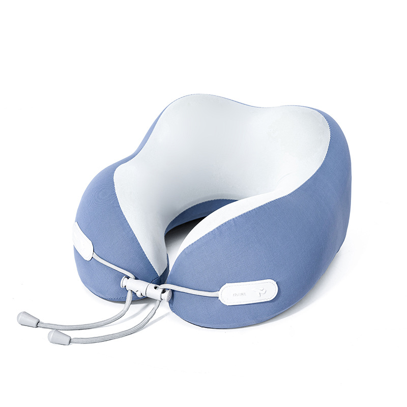 Verano helado sensación fría protección de cuello almohada en forma de U portátil almacenable memoria almohada de cuello de algodón almohada de avión almohada al por mayor existencias