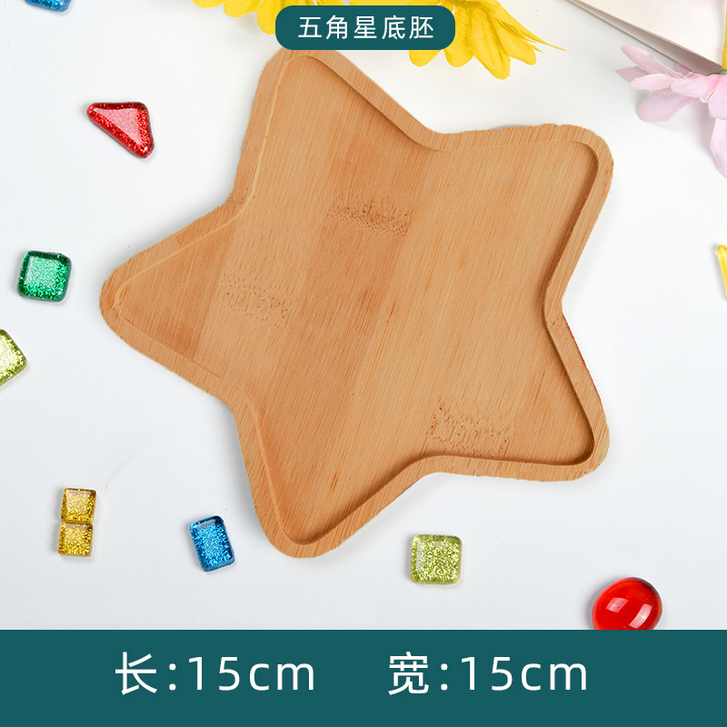 Fondo de mosaico embrión bricolaje material hecho a mano jarrón posavasos jardín de infantes infantil arte bandeja embrión blanco madera maciza