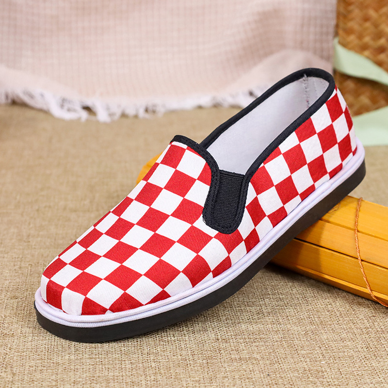 Zapatos de trabajo zapatos de trabajo cómodos inferiores zapatos de tela antideslizantes bajos para las mamás zapatos de lona para las mamás zapatos de mujer tendón de ternera casual resistente al desgaste