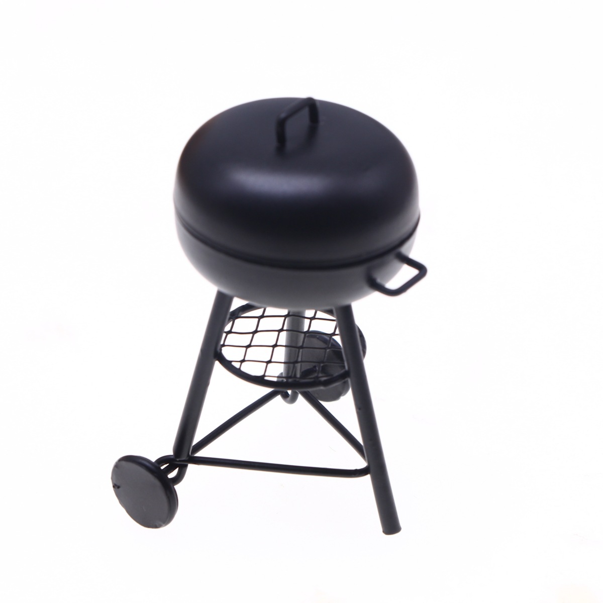 Casa de muñecas mini hierro negro barbacoa al aire libre PARRILLA decoración simulación Barbacoas horno miniatura accesorios la cocina modelo