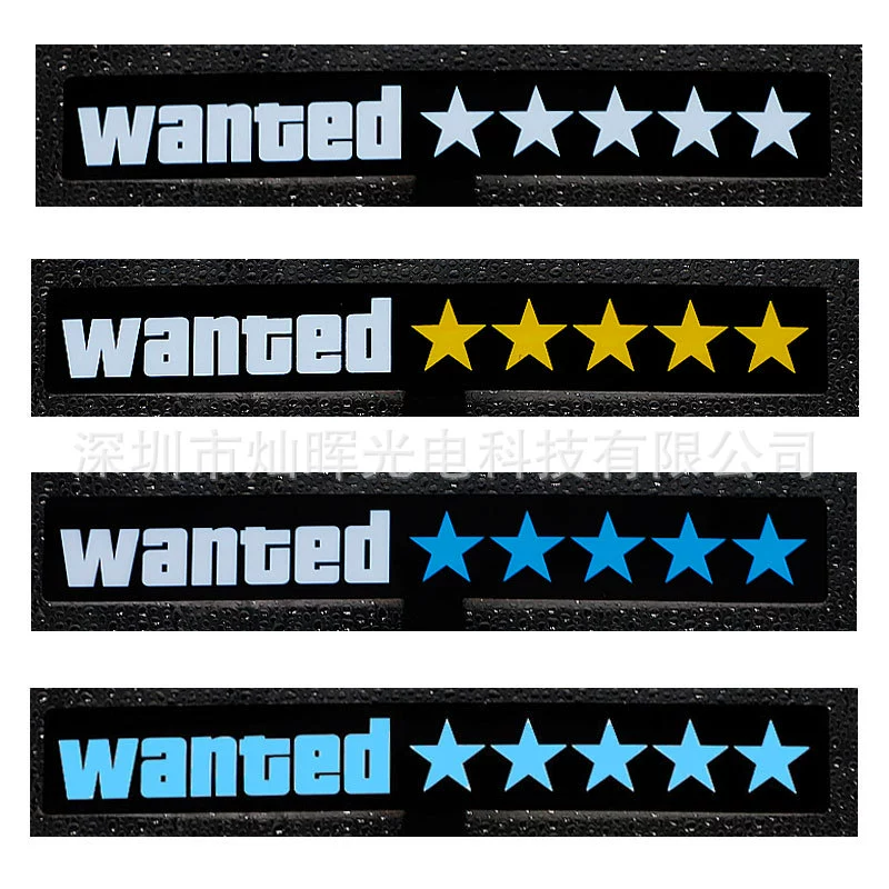 Новый el светящийся автомобиль наклейка wanted автомобиль светящийся декоративный холодный свет автомобиль наклейка светящийся значок выбрать электрический светящийся рисунок