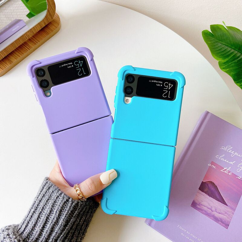 Applicable to Samsung Z Flip4 mobile phone case Korean style macaron color Galaxy Z Flip4 folding protective case