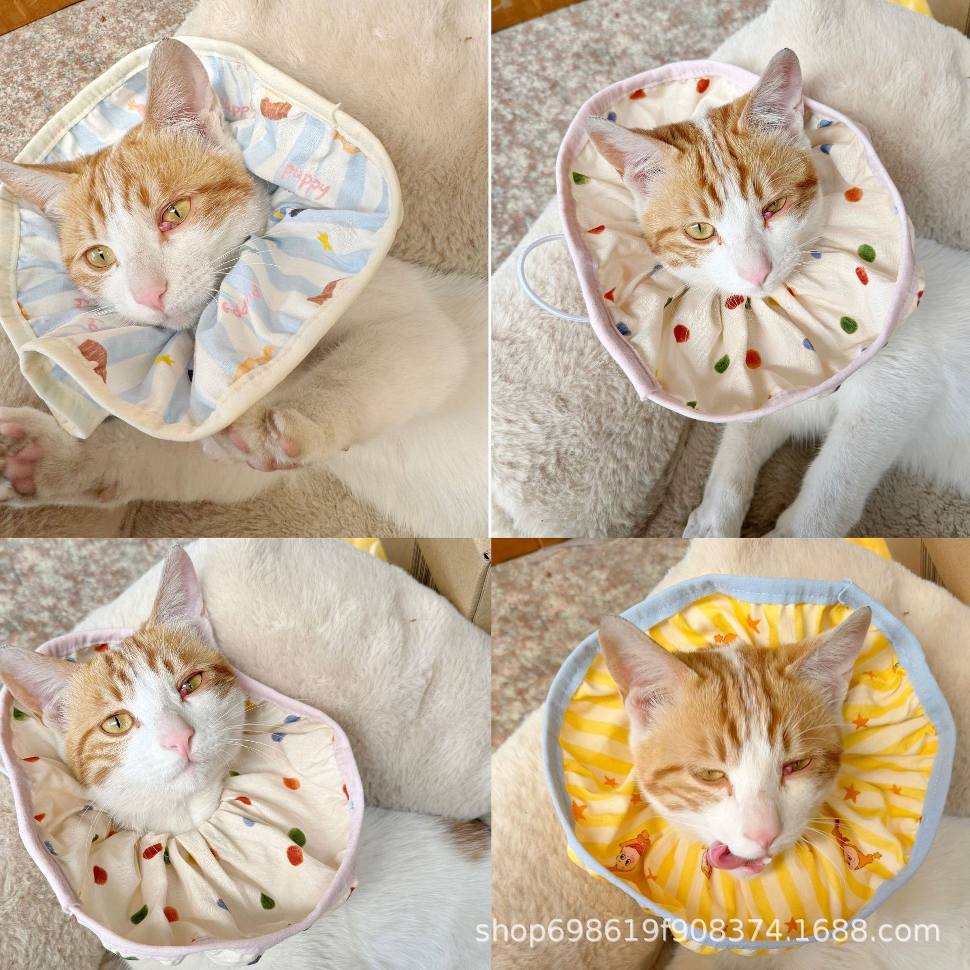 Nuevo transfronterizo japonés y coreano suministros para mascotas Elizabeth anillo collar esterilización repelente de insectos anti-lamer gato perro bufanda