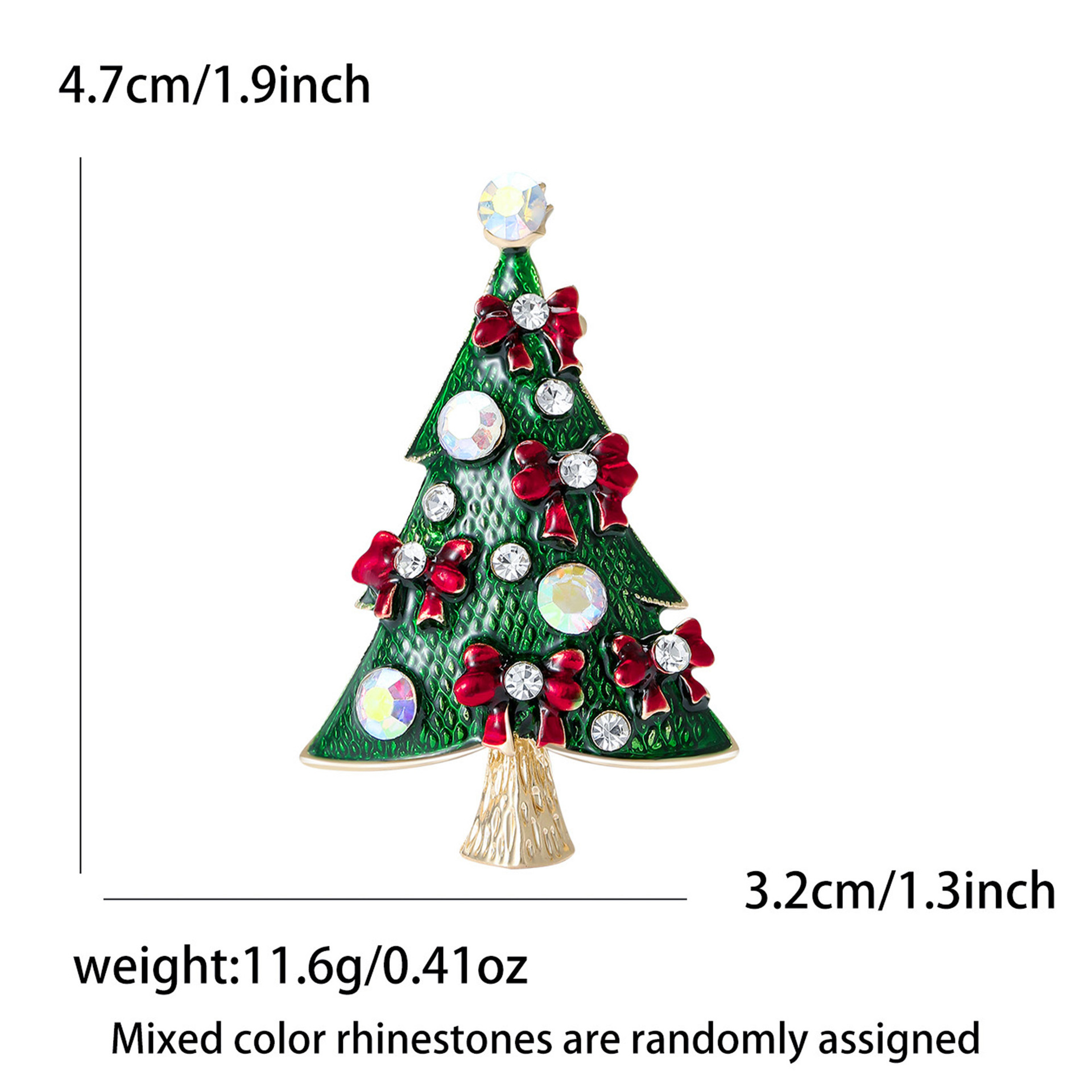 European and American Creative Alloy Enamel Christmas Tree Brooch Fashion All-match Women's Clothing Corsage Jewelry Pin