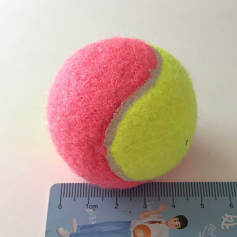 밀키 화이트 핑크 그린 작은 테니스 공 5CM
