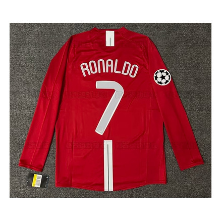 Nike x Manchester United Retro 2007/08 Home Long Sleeve Ronaldo #7 Jersey Red
