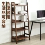 靠墙陈列多层实木收纳架