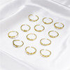 Zodiac signs, ring with letters, accessory, simple and elegant design, on index finger, wholesale