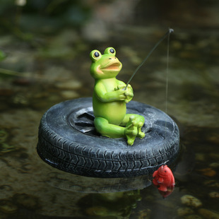 Outdoor Garden Garden Pond Fish Tank Decoration Landscape Simulation Animal Frog Duck Floating Resin Floating Water Ornaments
