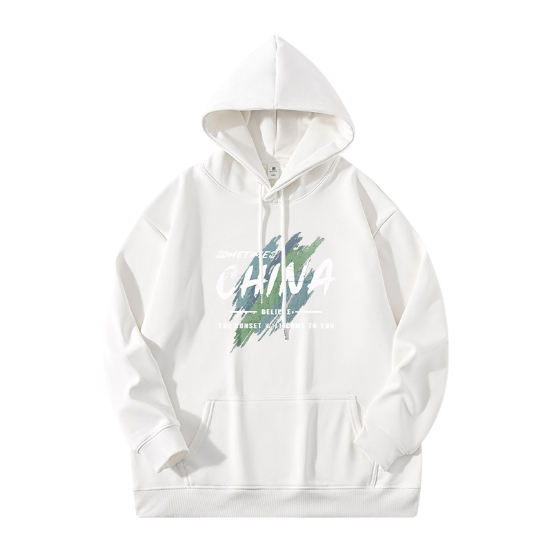420g estilo japonés guapo chaqueta impresa con capuzas primavera y otoño suelta chaqueta de pareja de estudiantes