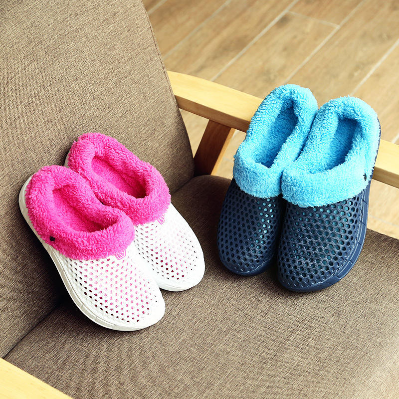 Women's Casual Solid Color Round Toe Plush Slippers display picture 3