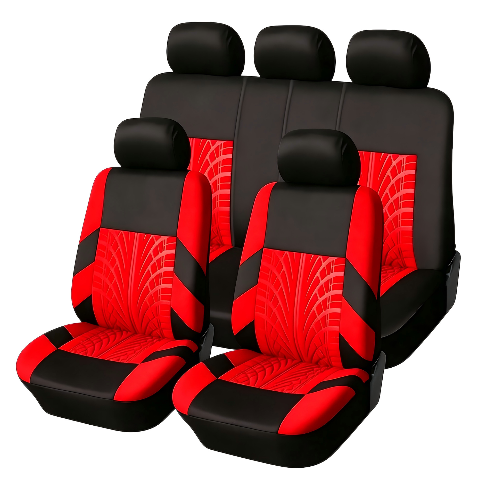 Cross-Border Hot-Selling Tire Pattern Embossed Knitted Fabric Four-Season Universal Car Seat Cover and Cushion Manufacturer Wholesale Amazon