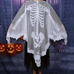 ハロウィーン全ポリエステル白色レース蜘蛛の巣マントコウモリ装飾工場は国境を越えた対外貿易スポットを生産して供給する