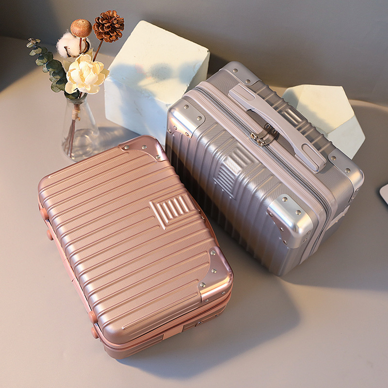 Bolsa de cosméticos de gran capacidad portátil Corea del Sur simple caso cosmético Portátil Bolsa de lavado de 14 pulgadas bolsa de almacenamiento de maquillaje multifuncional