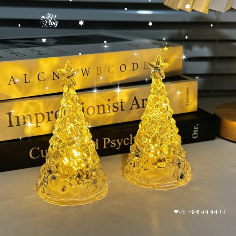 Árbol de Navidad estrellas noche lámpara habitación decoración Iceberg atmósfera lámpara decoración de escritorio regalos de Navidad al por mayor