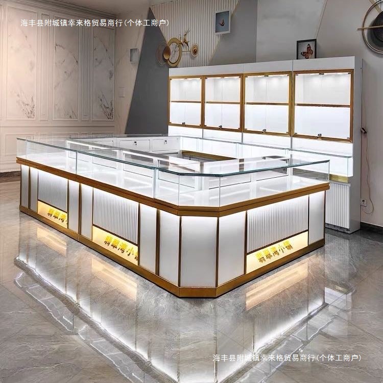 【高品质材料】珠宝展示柜黄金玉器翡翠饰品玻璃柜台首饰手表展柜