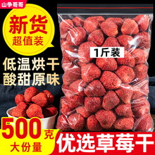 冻干草莓干500g 蜜饯果脯草莓脆水果干休闲零食烘焙可商用草莓干