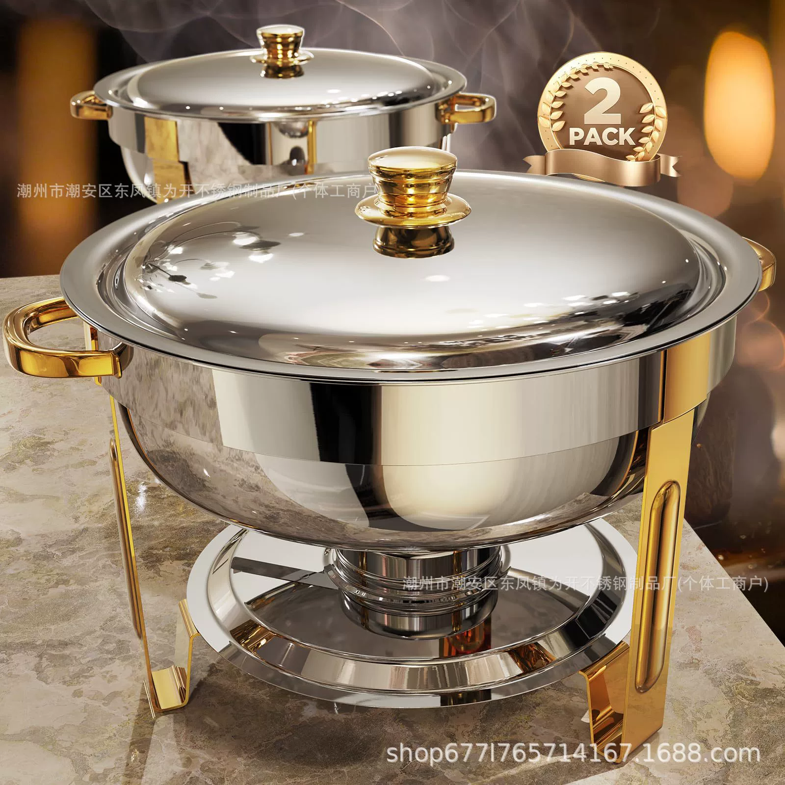 Глобальная поставка 4.5L баферная плита для отеля ресторана кухонное меню термосумка круглая кастрюля для горячего блюда с алкоголем 2/4 шт. оптом