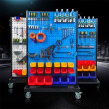 五金收纳洞洞板物料工具架挂板展示货架多功能移动置物挂架整理架