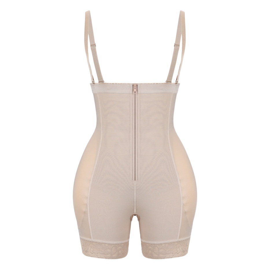 Una sola pieza corsé cremallera pecho corsé mono corsé cintura cadera pad Cruz-cuerpo sexy vientre que forma los pantalones de elevación de la cadera Pantalones