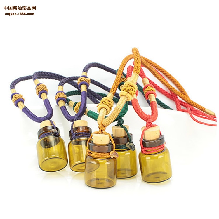 中国精油饰品网单扣节节高茶色瓶项链1.jpg