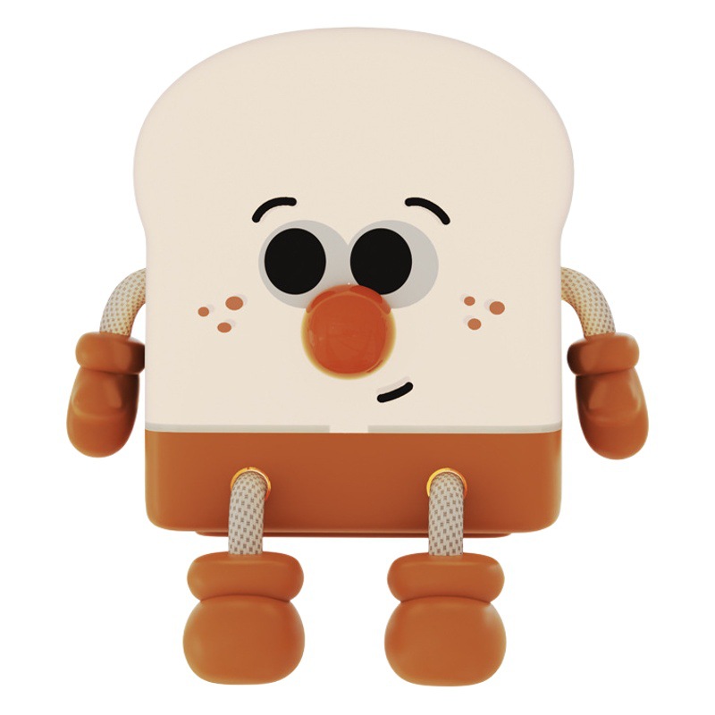 Lámpara de Noche Infantil Tipo Tostada, Soporte para Escritorio, Luz para Dormitorio
